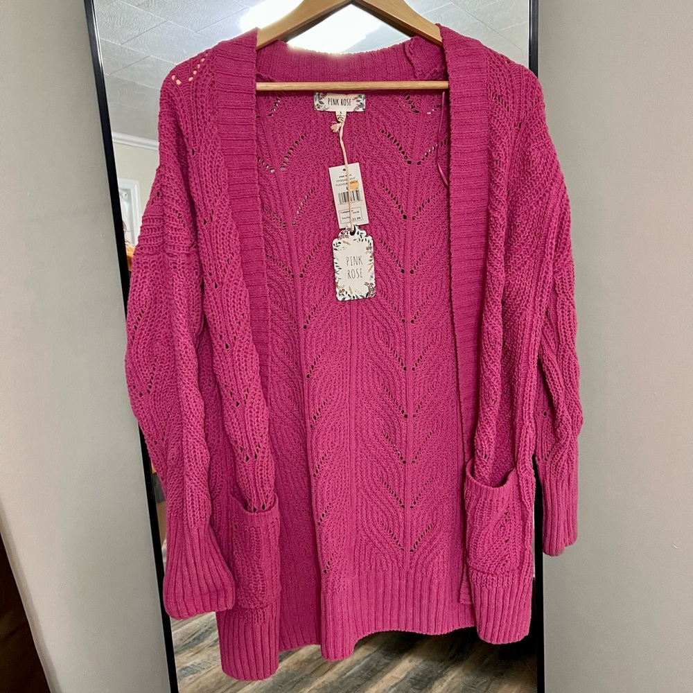 Pink Rose Cardigan